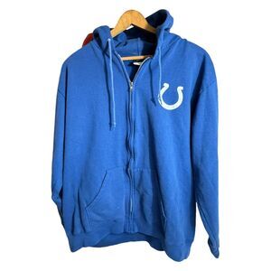 Indianapolis Colts Blue Zipper Hoodie - NFL Team Apparel, Size XL - Casual Wear